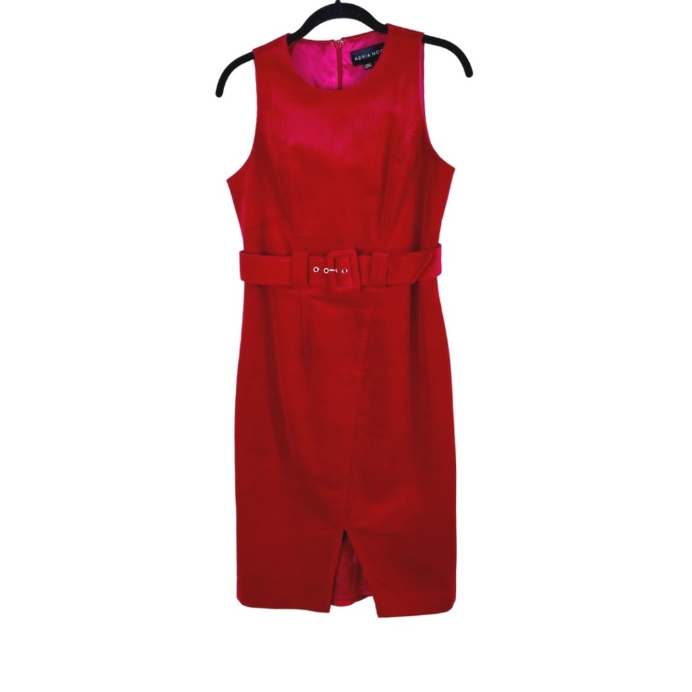 Anthropologie Adria Moss Raspberry Corduroy Dress